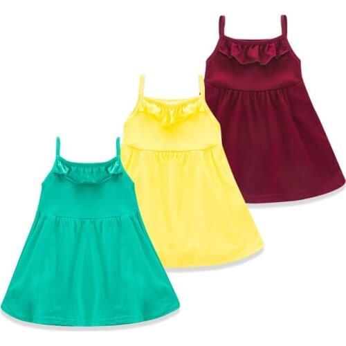 Korean Girl Childrens Garment 2016 Spring Summer New Fungus Edge Girl Baby Lovely Solid Color Skirt A Doll