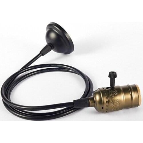 E26 E27 100-265V Retro Edison Lamp Holder with Switch Vintage Style Chandelier Ceiling Single Head Lamps Holders