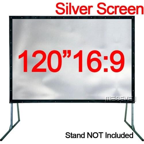 Cheap Price 120 Inches 16:9 Soft PVC Metallic Silver Grey Front Projection Screen Curtain Film for 3D HD Movie Projector Beamer