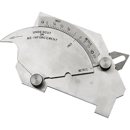 Measuring Tool MG-8 Slotted Weld Inspection Ruler Stainless Steel Welding Gauge Groove Angle Soldering Foot Length Measurement