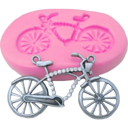 Cake Decorating Tools Bicycle Shape 3D Silicone Fondant Mould Cake Cupcake Mold Design Chocolate Mould Bake Ware