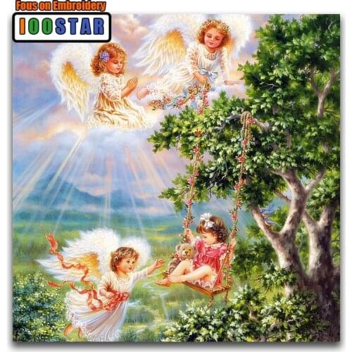 Full Square Diamond mosaic religion Full Round Diamond painting angel Child 5D DIY Diamond embroidery Cross stitch baby