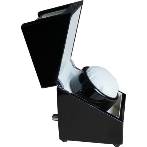 Watch Winder Box, Wooden 1 Grid Mechanical Watch Storage&Adjust Time Rotate Box Watch Clock Power by Battery/EU/US/UK/AU Plug