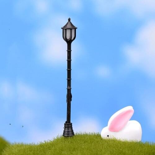 Miniature garden Single lamp Double lamp lamp post miniature figurines home decoration accessories Moss succulent ornament