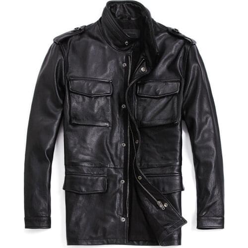 2021 Autumn Winter Men Clothing Real Leather Jackets Male Motorcycle Stand Collar Coats Ladies Genuine Cow Leather Outwear W598