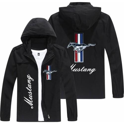 2021 New Mustang Car Logo Mens Hoodie Jackets Men Women Casual Windbreaker Exploration Sportswear Bomber Jacket Men Clothing