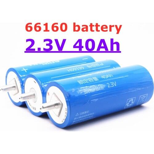 NEWEST 100% Original Yinlong LTO66160H 2.3V 40Ah Cylindrical Lithium ion battery Titanium Oxide LTO 66160 Titanate Battery