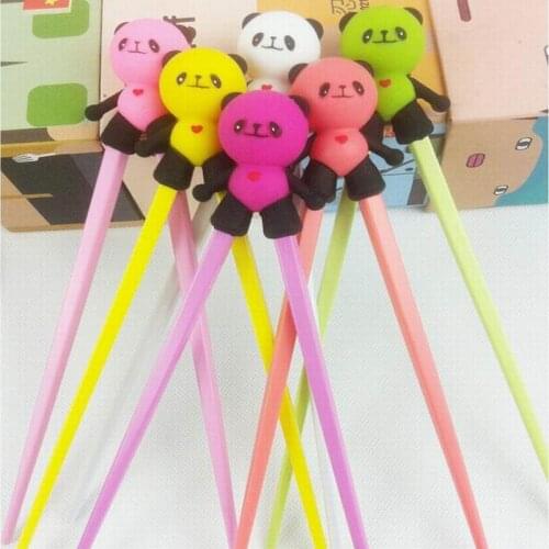 Wholesale 500 Pair Cute Panda Silicone Chopstick Chinese Chopstick Children Training Chopstick Length 18cm