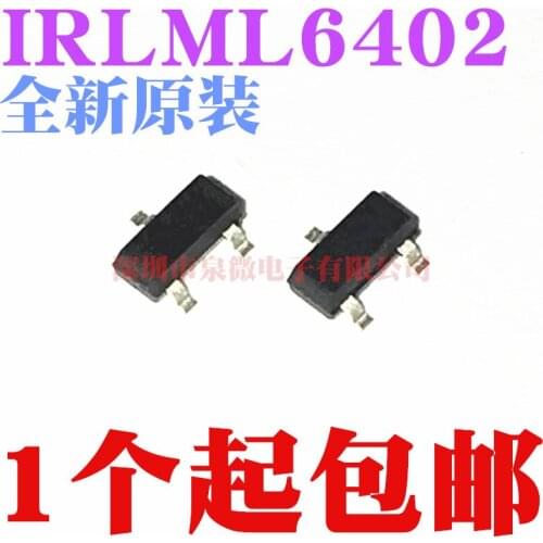 Original 20PCS/ IRLML6402TRPBF SOT-23 IRLML6402 -20V/-3.7A