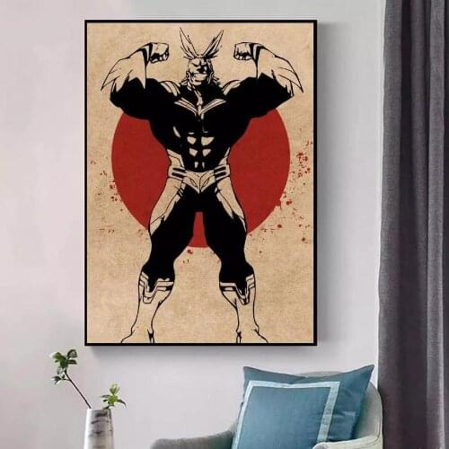 Prints Home Decor All Might My Hero Academia Canvas Strong Poster Painting Wall Art Modular Picture Frame For Living Room