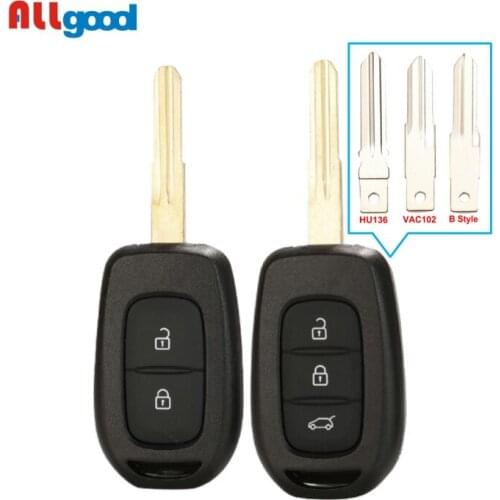 AllGood 2/3 button Remote Car key Shell Case for Renault Dacia Logan Sandero Lodgy Dokker Duster 2016