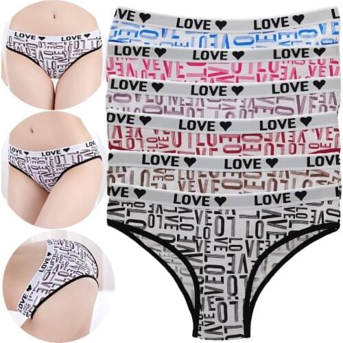 Sexy Women Underwear Panties For Woman Bikini Ladies Lingerie Letter Print Soft Underpant Cotton Intimates Femme Briefs Knickers
