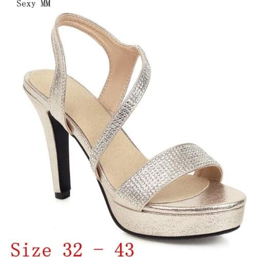 Platform Pumps Women High Heels Gladiator Sandals Woman High Heel Shoes Small Plus Size 32 - 43