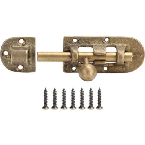 Vintage Brass Door Sliding Latch Antique Door Window Bolts Buckle Lock Hardware Fittings Tools