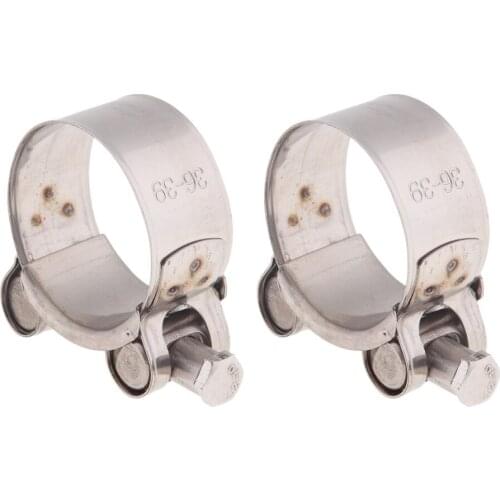 Exhaust Clamp For Motorcycle Silencers Made Of Stainless Steel 36 ~ 39mm