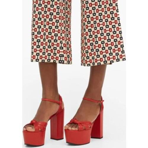 2021 New Runway Show Luxury Brand Summer Fashion High Heels Party Sandals Cool Platform Shoes Woman Big Size 43