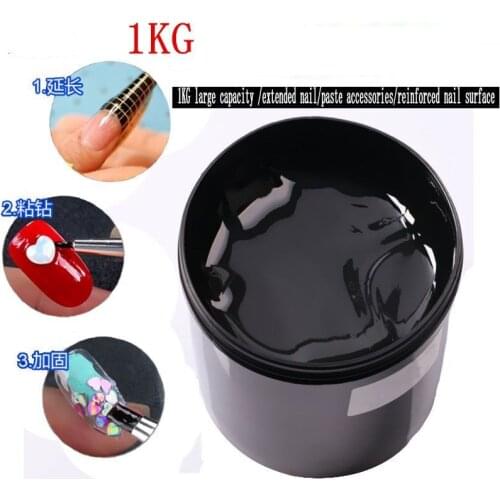 1kg UV Builder Gel For Nails Extensions Pink/White/Clear Paste Stones Reforce Nail Surface Nail Supplies For Professional Gel