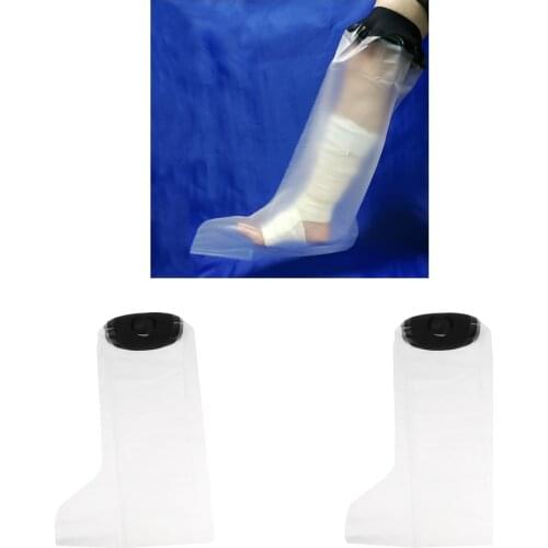 2 Pieces WaterProof Leg Cast Cover for Shower Watertight Foot Protector