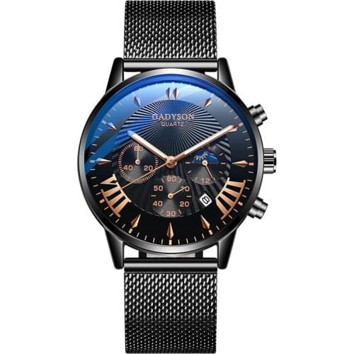 2020 Ultra Thin Minimalist Blue Dial Watch Men Steel Mesh Watches Man Business Casual Luminous Quartz Wrist Watch Reloj Mujer