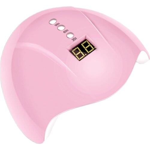 24W Nail Lamp White/Pink 12 Leds UV Gel Dryer Lamp With 3 Timer Setting For Drying Curing Manicure Gel Tool Nail Drying Lamp 1pc