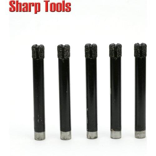 12x15x100mm LONG Life-Flat End Diamond Milling Cutter Straight Router Bits for Stone Granite Cutting 5pc Slot Endmill CNC Tools