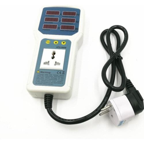 ATX9800 Power Meter Socket Tester 4400W 20A Electric Power Energy Monitor LED Light Tester Socket Watt Meter Analyzer
