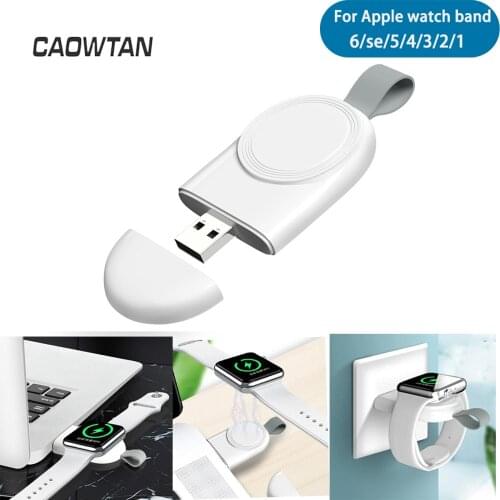 Portable Wireless Charger for Apple Watch Series 6 se 5 4 3 2 1 band strap Station USB Charger Cable for IWatch 6 se 5 4 3 2 1