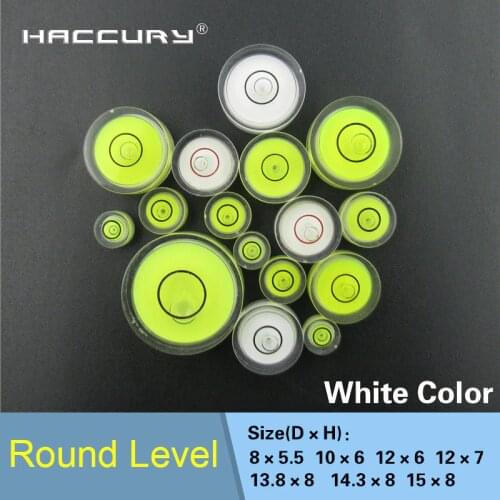 HACCURY Level beads mini spirit level bubble level vials tools for Camera Geological Compass White Color