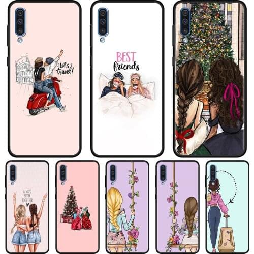 Case For Samsung Galaxy A50 A70 A10 A20e A30 A40 A20s A10s A10e A80 A90 A60 A30s TPU Shell Cover Girls Bff Best Friends Forever