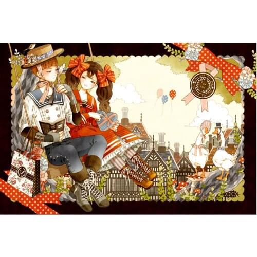 Swing together The wooden puzzle 1000 pieces ersion jigsaw puzzle white card adult childrens educational toys