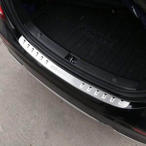 For Mercedes Benz E Class W213 E200 E300 2016-2018 Stainless Steel Exterior Rear Bumper Plate Protector Car Accessories