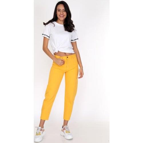 Denim Republic Womens Yellow High Waist Jeans New Season 2021