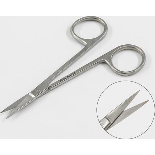Imported diamond-shaped stitches to cut open the corners of the eyes, fine sharp scissors, double eyelid scissors, ophthalmic sc