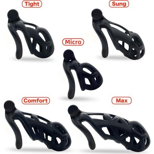 Custom Curved Cobra Male Chastity Device Kit Cock Ring Penis Ring Holy Trainer Cock Cage Lightweight Adult Sex Toys For Men