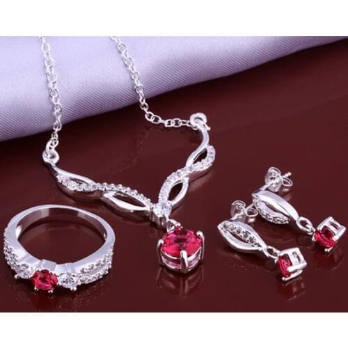 LKNSPCS635 925 sterling silver jewelry set, fashion jewelry set Earring 508 Necklace 533 Ring 401-8 /dgqalxxa dsiamjpa