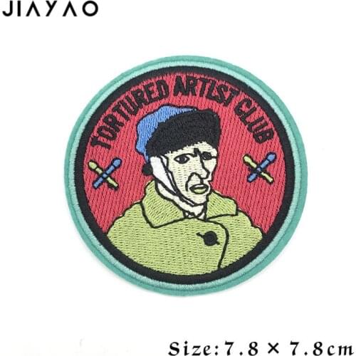 Round Embroidered Badge Character Patch Sticker Garment Accessories Bag Accessories sewing Iron on clothes badge Patches