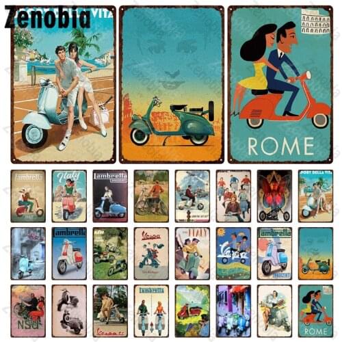 Motorcycle Metal Sign Tin Signs Vintage Metal Poster Retro Plaque Metal Wall Decor for Garage Bar Man Cave Decorative Tin Plate