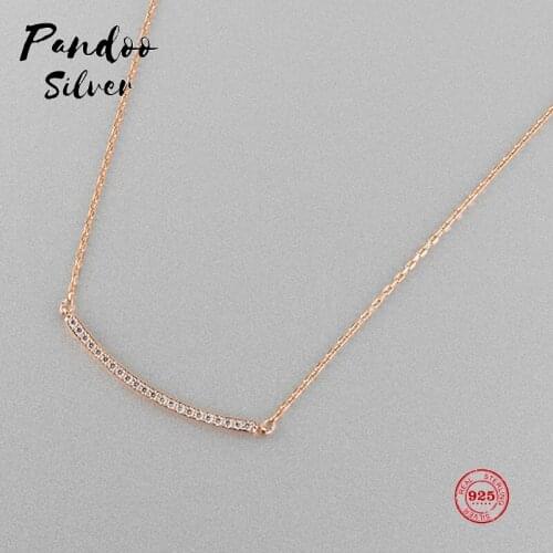 Fashion Charm Pure 925 Silver Original 1:1 Copy, Simple And Exquisite Line Clavicle Chain Necklace Female Luxury Jewelry Gifts
