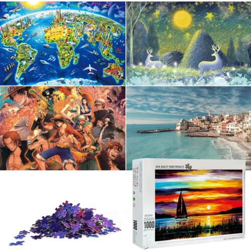 Jigsaw Puzzles for Adults 1000 Piece Wooden Jigsaw Puzzle Educational Family Game Toys Gift for Home Wall Decoration
