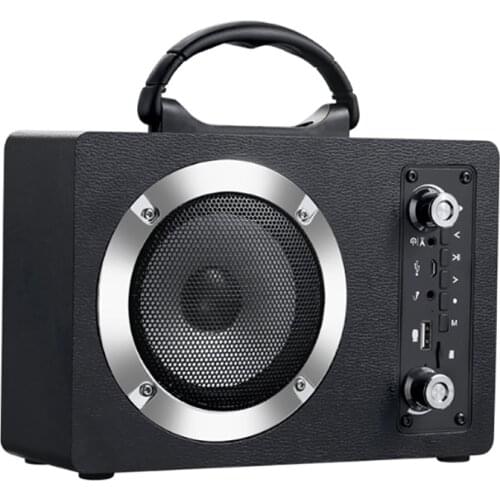 Portable Bluetooth Speaker 30W High Power Outdoor Wireless Wooden Column Music Center Subwoofer Support FM Radio TF Card AUX