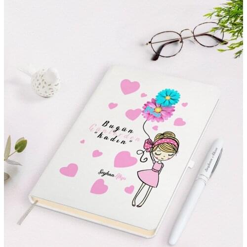 Personalized Custom Women Day Design White Notebook Pen Seti-8
