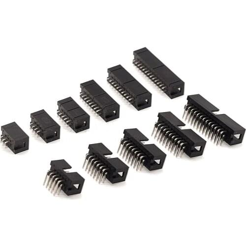 Simple Speaker Socket Cable Plug Connector JTAG Socket 2.54MM Straight/Curved Needle DC3-106P 8P 10P 14P 16P 20P 26P 30P 40P 50P