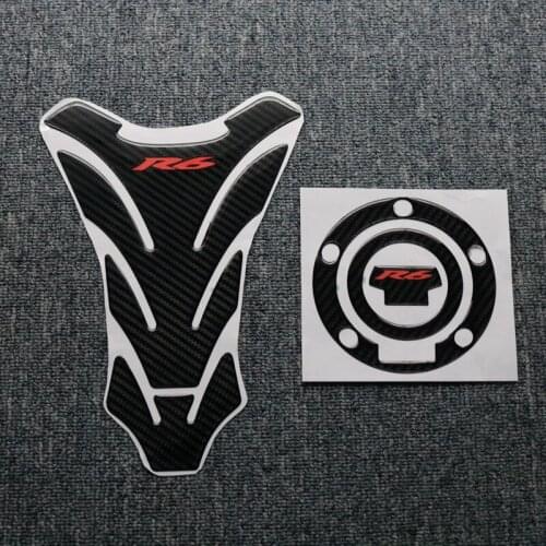 For YAMAHA YZFR6 YZF-R6 YZF R6 carbon fiber Anti slip Tank Pad Sticker Gas Knee Grip Traction Side 3M Decal