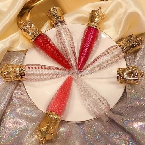 10/30/50pcs Carrot Shape Empty Lip Gloss Tube Lipgloss Container DIY Plastic Clear Liquid Lipstick Bottle