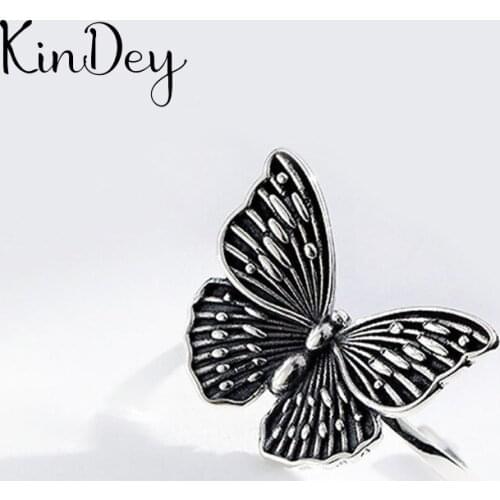 Romantic Charming Open Butterfly Ring for Women Vintage Boho Knuckle Party Rings Gothic Punk Jewelry Gifts for Girls 2021