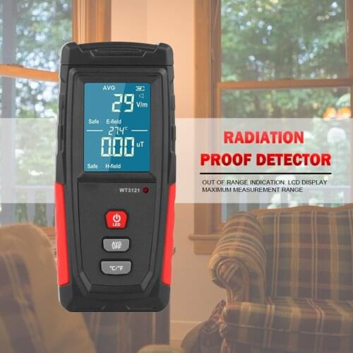 WT3121 Handheld EMF Meter LCD Digital Electromagnetic Field Radiation Tester Portable Electric Magnetic Field Dosimeter Detector