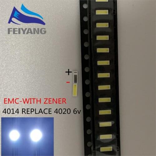 100PCS/Lot FOR SEOUL SMD LED 4014 6V 1W Cool White Replace 4020 6v For TV Backlight Repair TV LCD LIGHT 100% NEW And Orginal