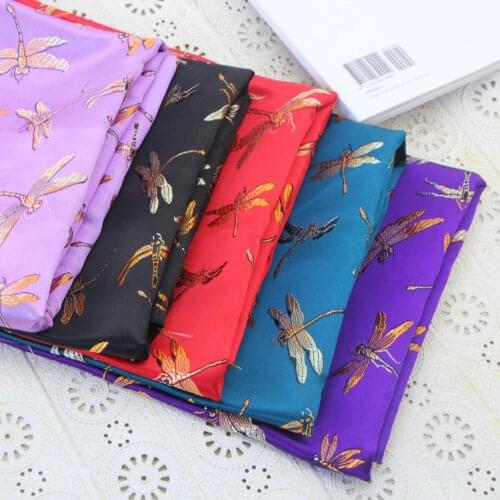 Dragonfly Thick Simulation Silk Width 75CM Handmade DIY Fabric