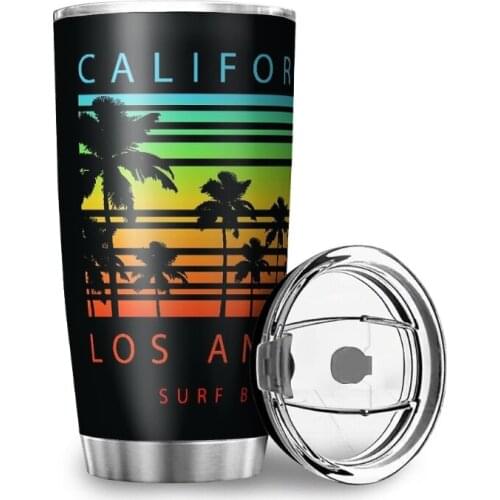 600ML Thermal Cup with Lid Water Mug Natural Scenery Tumbler Stainless Steel Bottle Portable Car Cup Leak Proof Drinkware Cup