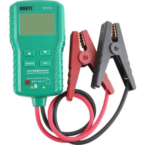 DUOYI DY219A Car Battery Tester 12V/24V 100-1700CCA Digital Auto Battery Analyzer Tools ​for Voltage Load Capacity Analyzer